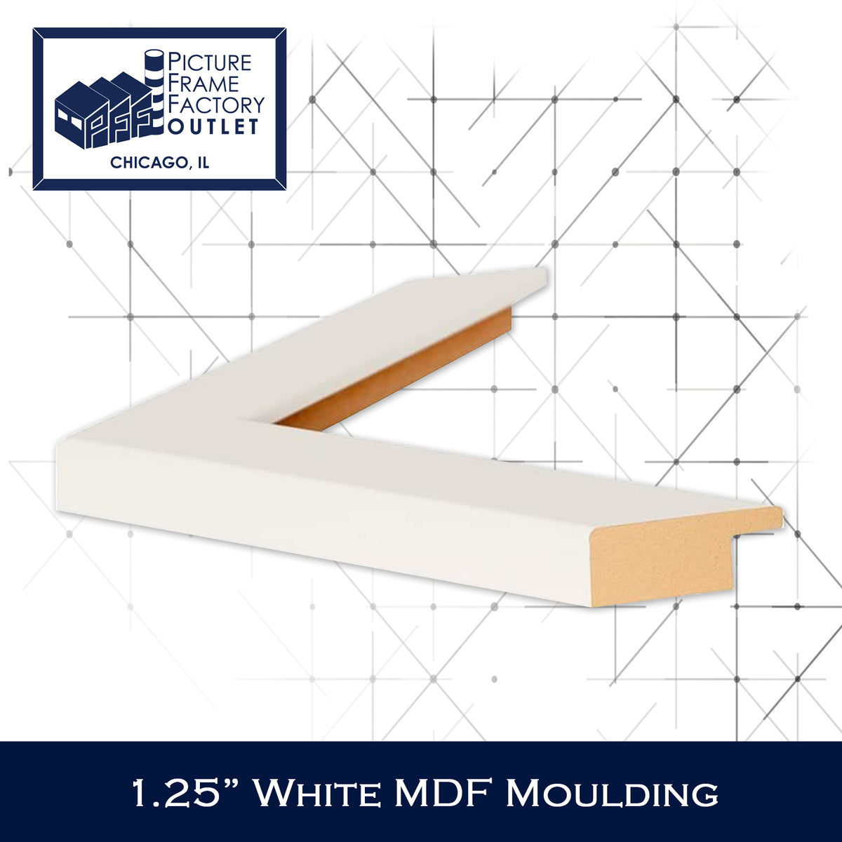 Contemporary White 1.25" Picture Frame Picture Frame Factory Outlet