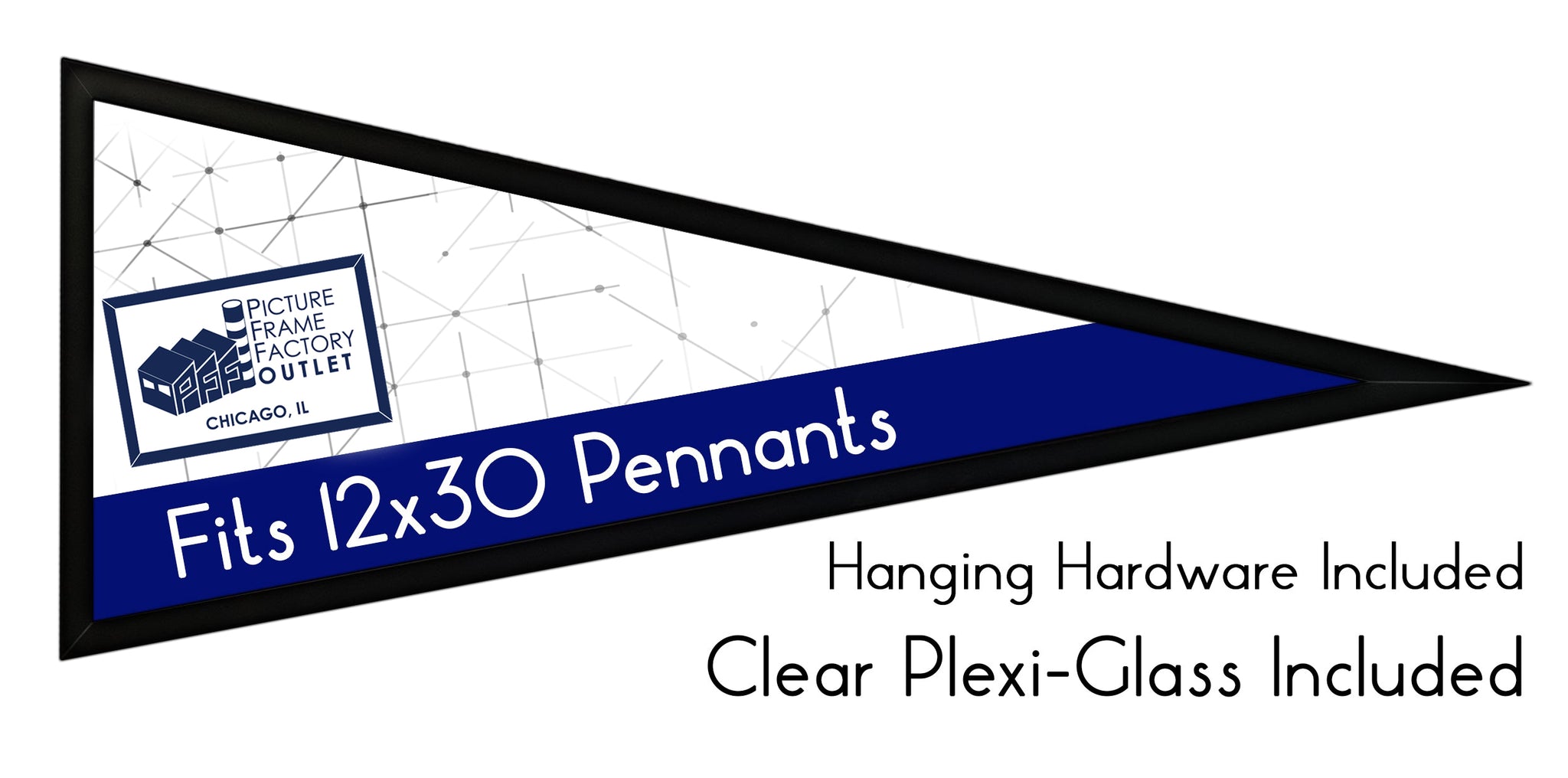 Black Pennant Frame - Standard Size