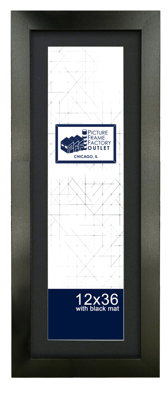 Picture Frame Factory Outlet | Banner Frame with Mat Black