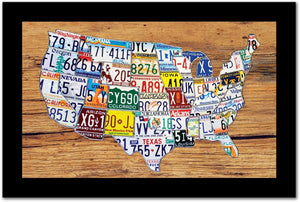 Picture Frame Factory Outlet | Framed USA License Plate Map