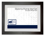 Picture Frame Factory Outlet | Espresso Diploma Frame with Double White Mat