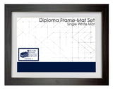 Picture Frame Factory Outlet | Espresso Diploma Frame with Single White Mat